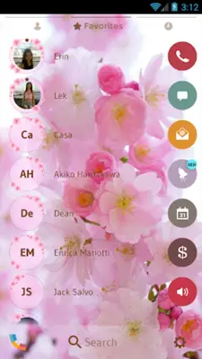 Theme Dialer Love Sakura android App screenshot 2